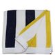 Personalized Yellow and Navy Stripe Beach Towel Image 3 of 4